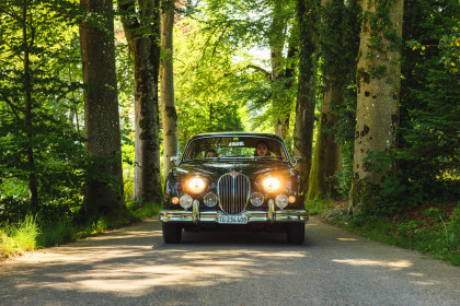 Jaguar MKII mieten selber fahren Schweiz